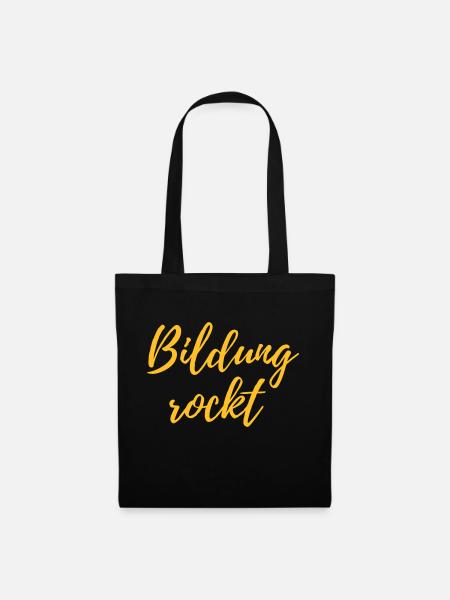 Bildung - Stoffbeutel - Schwarz