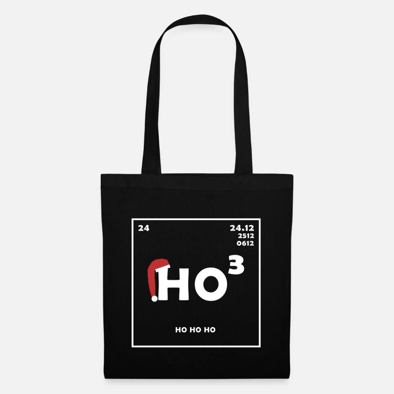 HO HO HO | Christmas | Chemistry element - Tote Bag - black