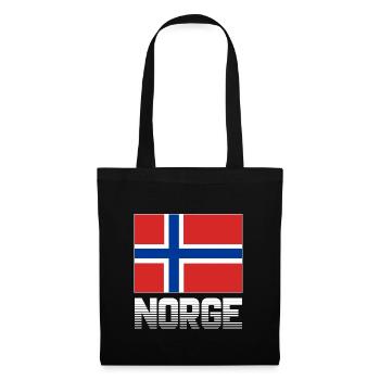 Norway flag flag Norge national colors pride - Tote Bag - black - Front
