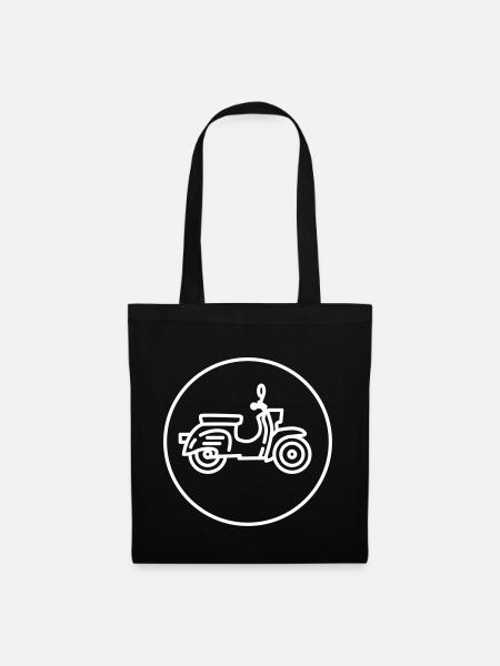 Moped Schwalbe - Stoffbeutel - Schwarz