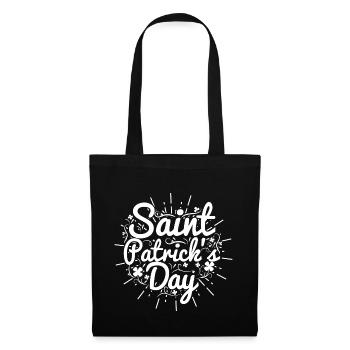 Saint Patrick's Day Irland Feiertag Klee Geschenk - Stoffbeutel - Schwarz - Vorne