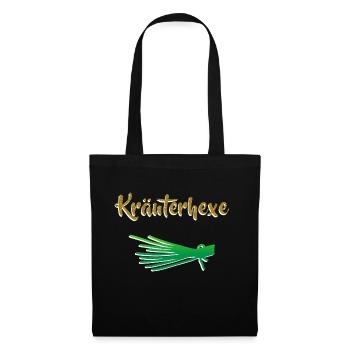 Kräuterhexe Kräuter Garten - Stoffbeutel - Schwarz - Vorne