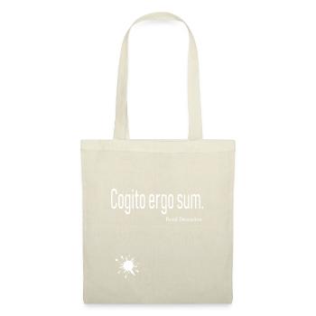 Cogito ergo sum. René Descates - Sac en tissu - nature - Devant