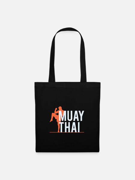 Muay Thai Kampfsportler Kapoera Boxen Geschenk - Stoffbeutel - Schwarz