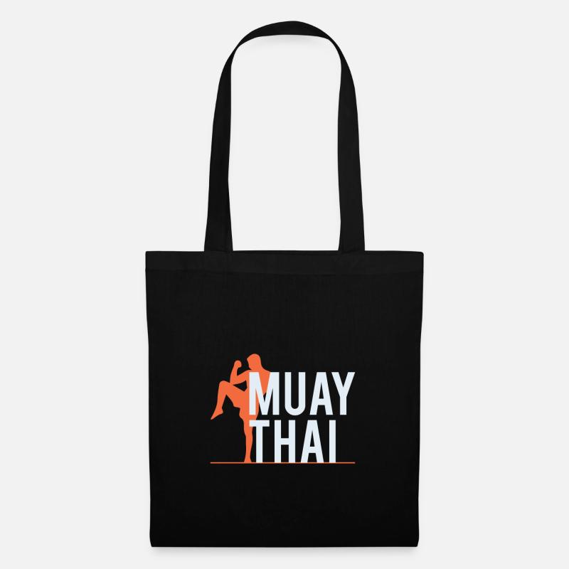 Muay Thai Kampfsportler Kapoera Boxen Geschenk - Stoffbeutel - Schwarz