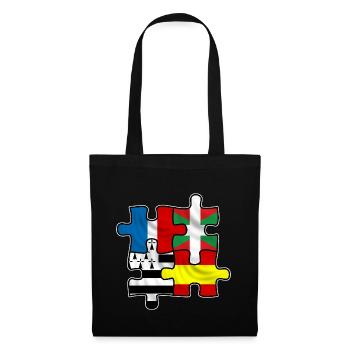 puzzle euskadi breizh - Tote Bag - black - Front