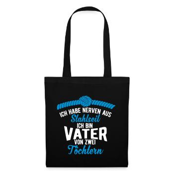 Gift for father two daughters - Tote Bag - black - Front