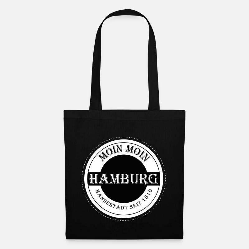 Logo Hamburg moin moin - Stoffbeutel - Schwarz