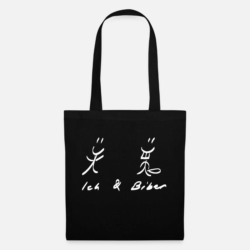 Figurine I & Biber - Sac en tissu - noir