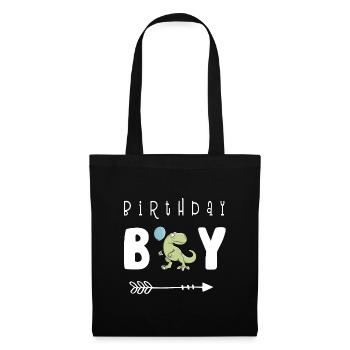 Birthday Boy Dino With Balloons I boy's birthday - Tote Bag - black - Front