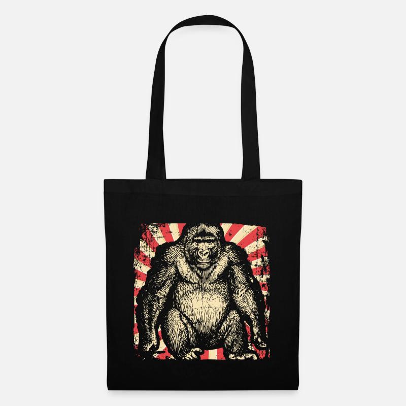 Gorilla - Stoffbeutel - Schwarz
