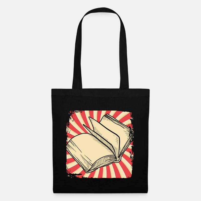 Bücher lesen - Stoffbeutel - Schwarz