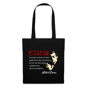 Philosophy Alber Camus - Losing Life - Tote Bag - black - Front