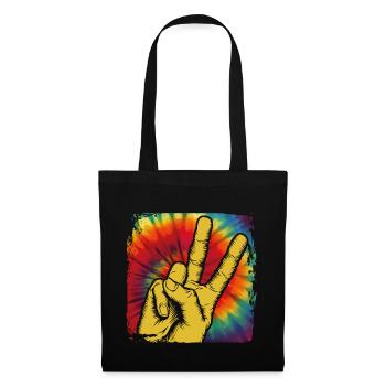 Peace Hippie Festival - Stoffbeutel - Schwarz - Vorne