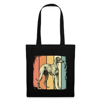 Chiens lévriers - Sac en tissu - noir - Devant