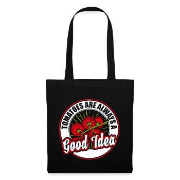 Tomates - Sac en tissu - noir - Devant