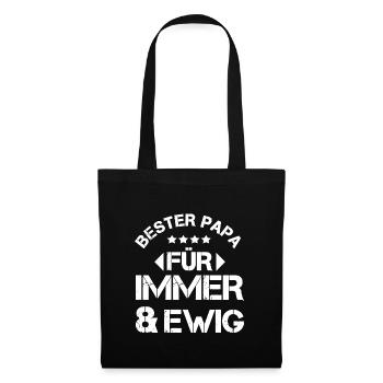 Bester Papa - Stoffbeutel - Schwarz - Vorne