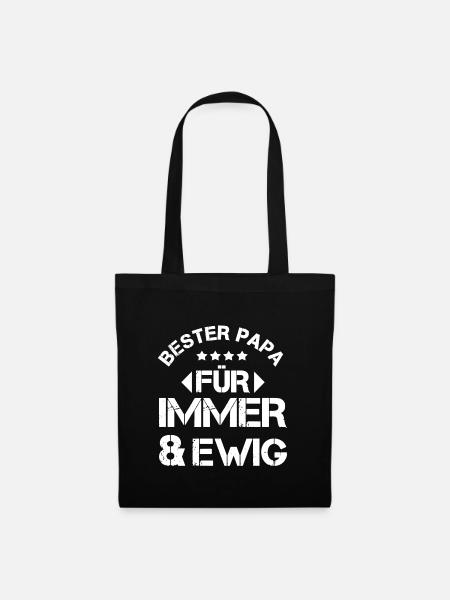 Bester Papa - Stoffbeutel - Schwarz