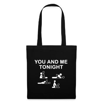 Ce soir - Toi et moi - Sac en tissu - noir - Devant