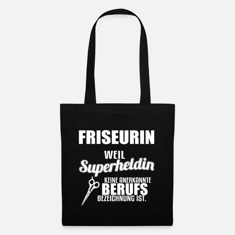 Friseurin - Stoffbeutel - Schwarz
