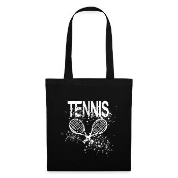 Tennis - Stoffbeutel - Schwarz - Vorne