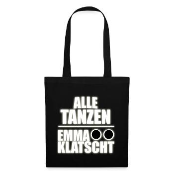 Alle Tanzen Emma Klatscht "MDMA - Ecstasy - emma" - Stoffbeutel - Schwarz - Vorne