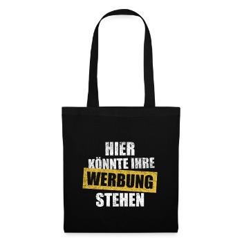 Hier könnte ihre Werbung stehen - Stoffbeutel - Schwarz - Vorne