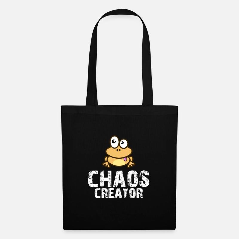 chaos creator crazy Frog Frosch Kaot - Stoffbeutel - Schwarz