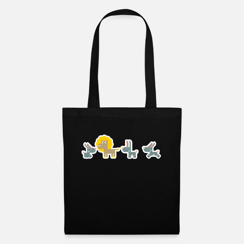 Leon with rabbits - Tote Bag - black