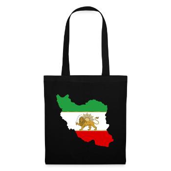 Iran Flag Lion and Sun - شیر خورشید پرچم - Tote Bag - black - Front