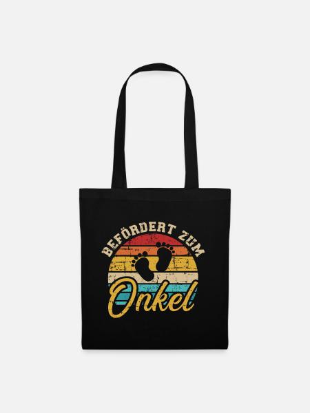 Onkel - Stoffbeutel - Schwarz