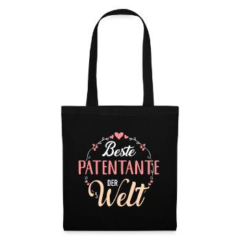 Patentante - Stoffbeutel - Schwarz - Vorne