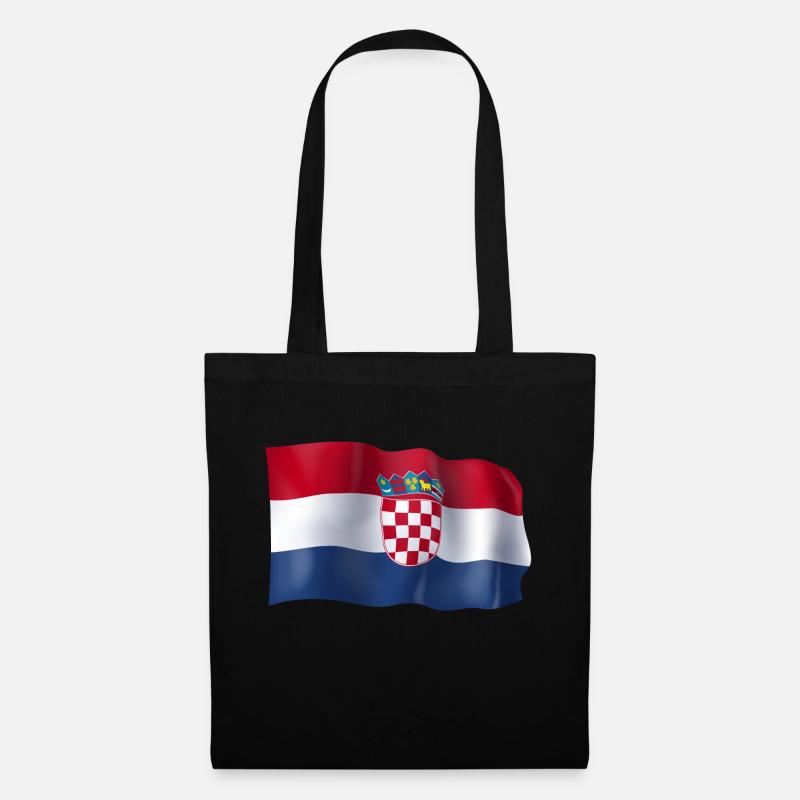 Kroatien Flagge - Stoffbeutel - Schwarz