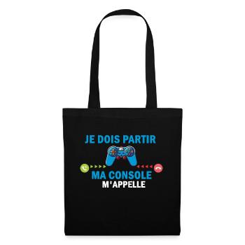 ma console m'appelle - Sac en tissu - noir - Devant