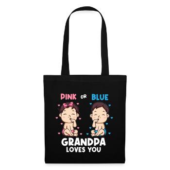 Bébé shower baby party garçon fille grand-père grand-père - Sac en tissu - noir - Devant