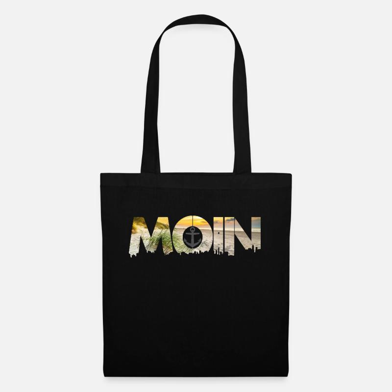 moin beach promenade - Tote Bag - black