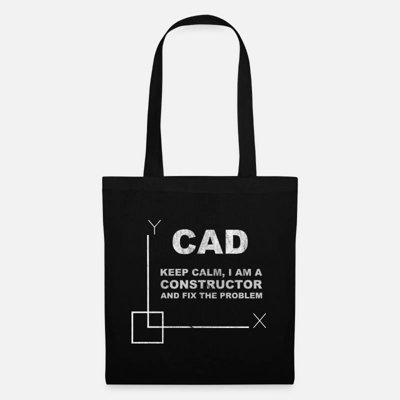 CAD Keep Calm Constructor Engineering - Stoffbeutel - Schwarz