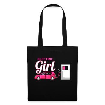 Cadeau de voiture électrique femmes - voiture électrique - Sac en tissu - noir - Devant