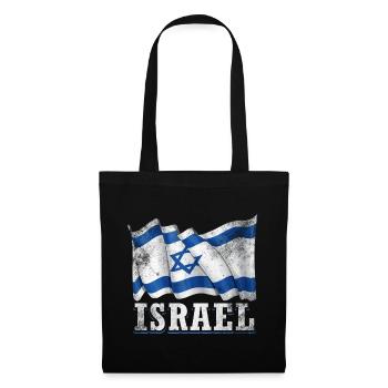 Drapeau d’Israël - Sac en tissu - noir - Devant