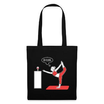 Yoga Vin Yogi Méditer Méditation - Sac en tissu - noir - Devant