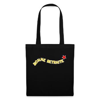 RETRAITE. BONNE RETRAITE. JOYEUSE RETRAITE - Sac en tissu - noir - Devant