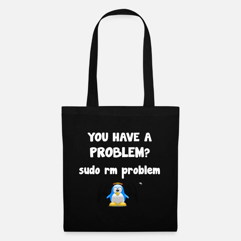 Linux sudo rm Problem Programmer Saying - Tote Bag - black