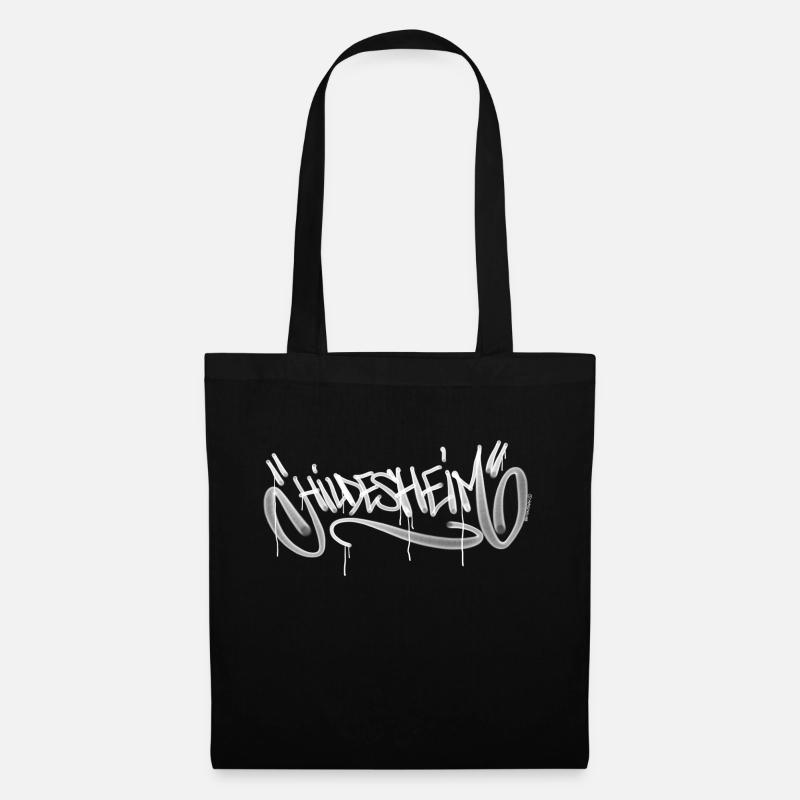 Hildesheim Graffiti Tag Design - Tote Bag - black