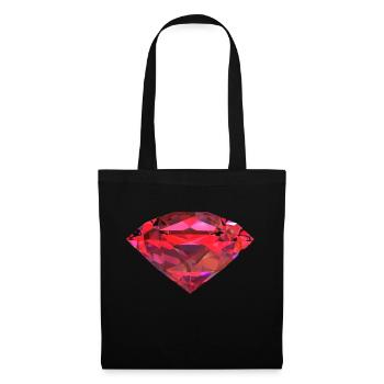 Rubis rougeâtre - Sac en tissu - noir - Devant