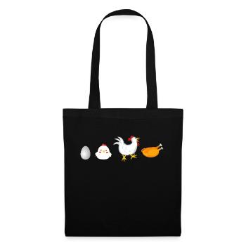 evolution egg chicken rooster hen original - Tote Bag - black - Front