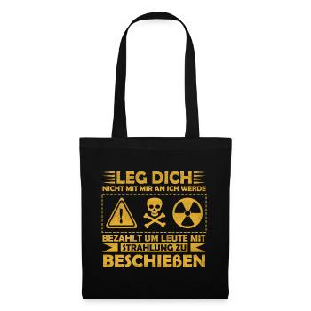 MTRA Medizinisch-Technischer Radiologie Assistent - Stoffbeutel - Schwarz - Vorne