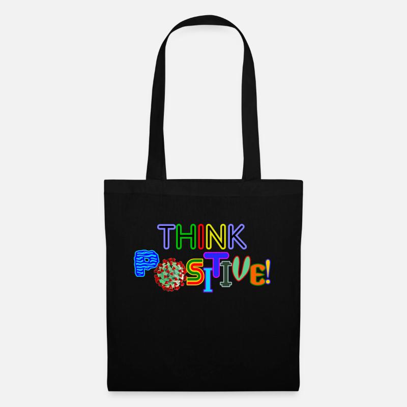 Think positive! - Tote Bag - black