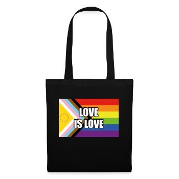 Intersex Inclusive Pride Progress Pride Flag - Tote Bag - black - Front