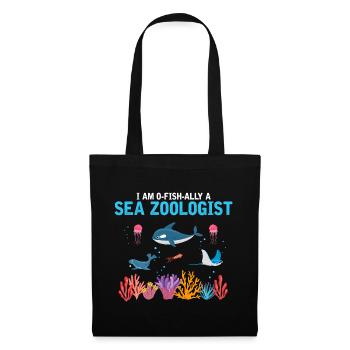 Zooologiste marin officiel Zooologie Mer - Sac en tissu - noir - Devant