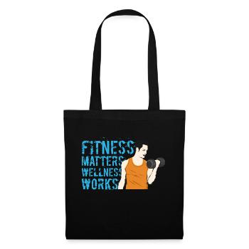 fitness matters wellness works - Tote Bag - black - Front